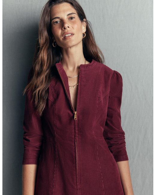 Boden Purple Una Cord Midi Dress