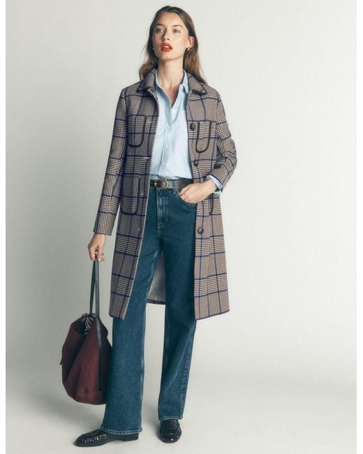 Boden Brown Patch Pocket Wool Blend Coat
