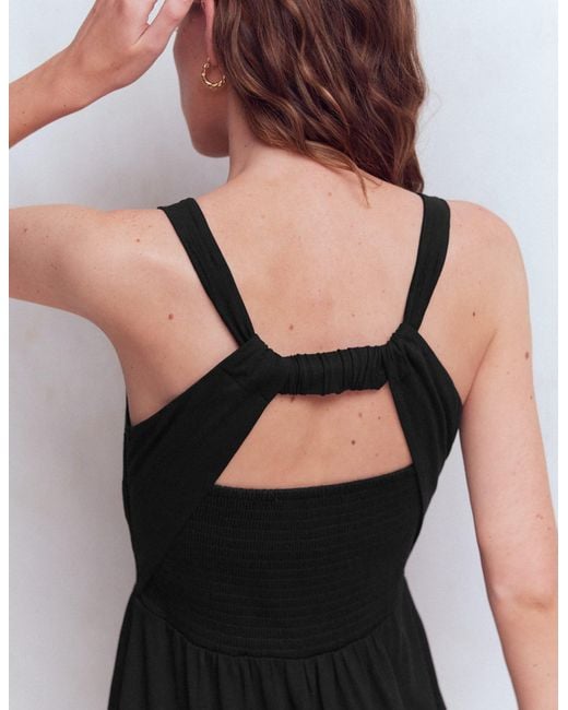Boden Black Saoirse Smock Back Dress