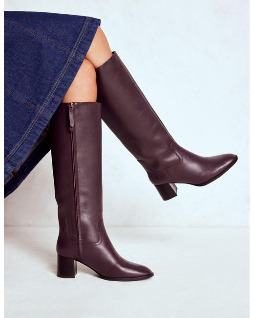 Boden Brown Skye Elegante, Kniehohe Stiefel