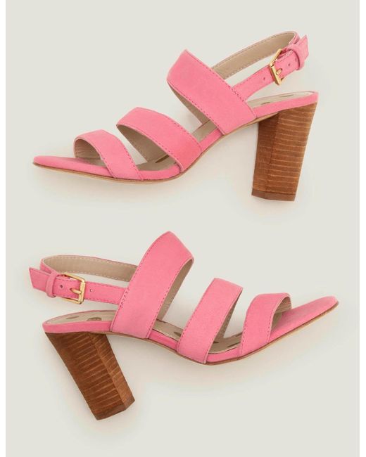 bright heeled sandals