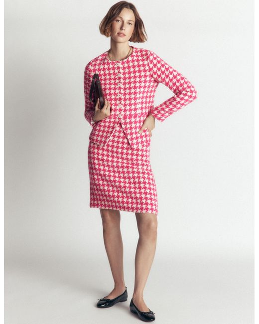 Boden Green Wool Blend A-Line Skirt