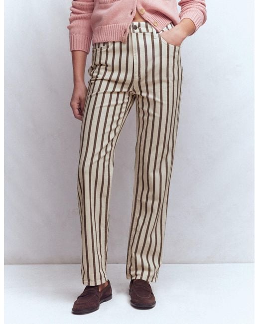 Boden Pink High Rise Straight Jeans