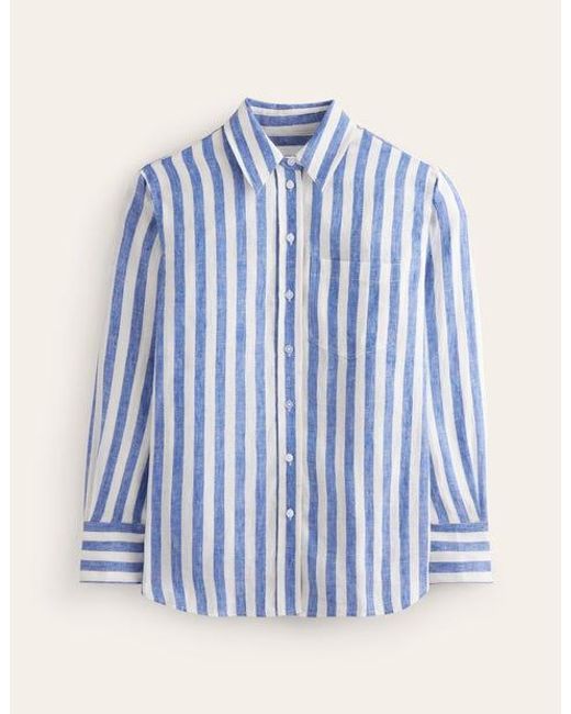 Boden Blue Connie Linen Shirt