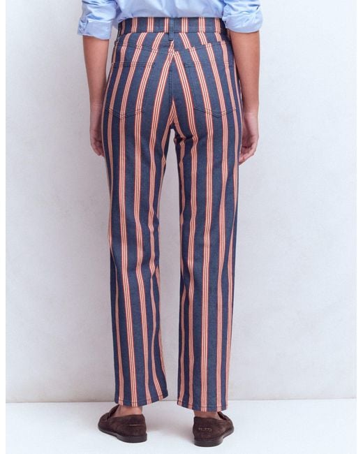 Boden White High Rise Straight Jeans