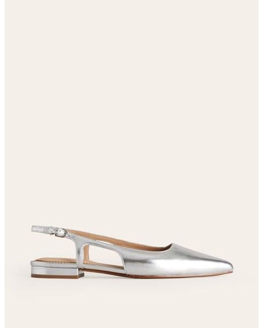 Boden Natural Cut Out Slingback Flats