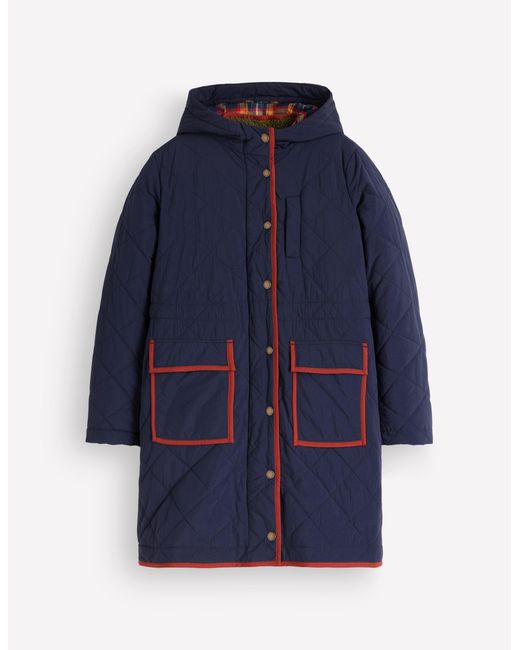 Boden Blue Quilted 4-In-1 Parka