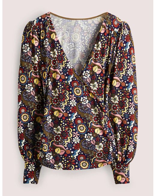 Boden Blouson Wrap Top Lyst