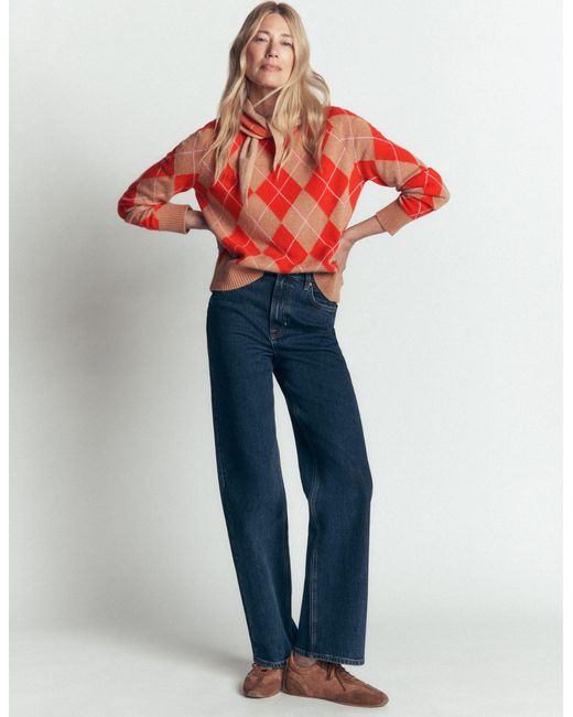Boden Red Ariadne Wool Blend Sweater