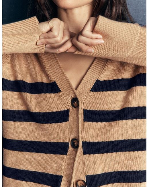 Boden Blue Lucy Relaxed Cotton Cardigan