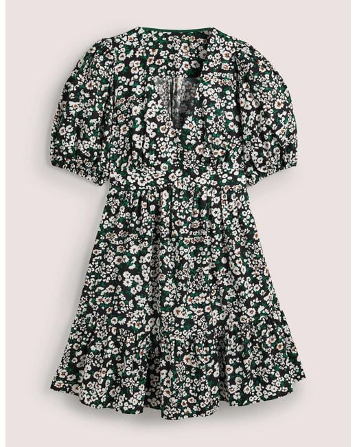 Black Puff Sleeve Midi Dress : Puff Sleeve Tiered Midi Dress In Black Roman Originals Uk / Satin 