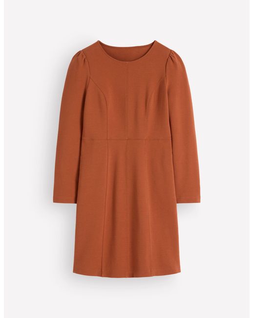 Boden Brown Marla Seamed Ottoman Dress