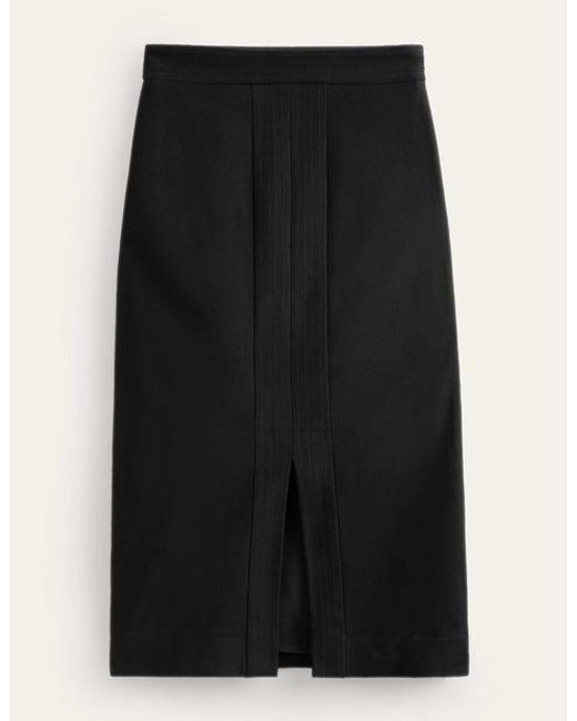 Boden Black Wool Pencil Skirt