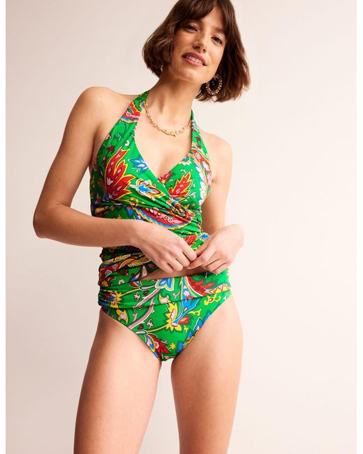 Boden Green Classic Fold Bikini Bottoms