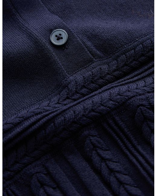 Boden Blue Cable Stitch Knitted Dress