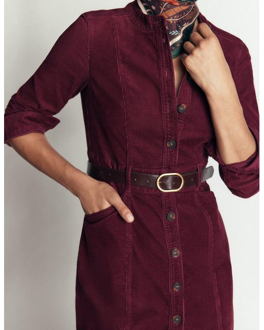 Boden Red Zara Cord Short Dress