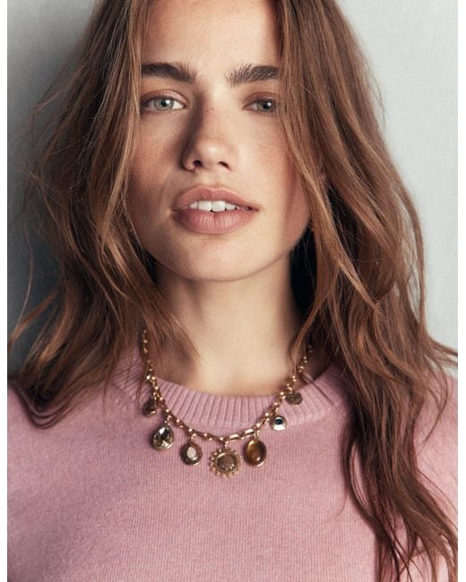 Boden White Eclectic Charm Necklace