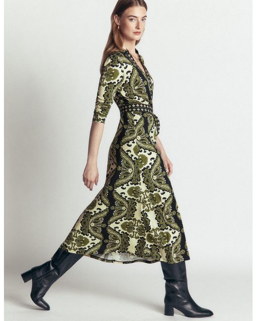 Boden Green Imogen Collared Jersey Dress