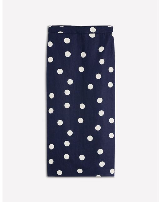 Boden Blue Longline Column Skirt