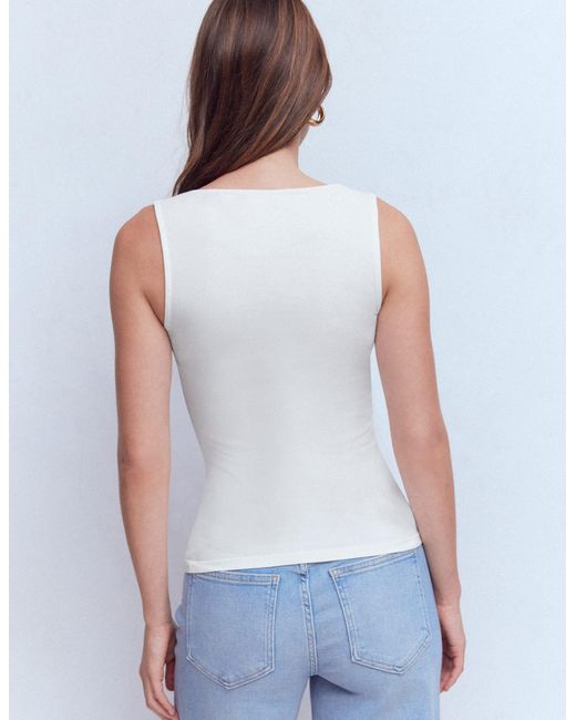 Boden White Brooke Double Layer Vest Top