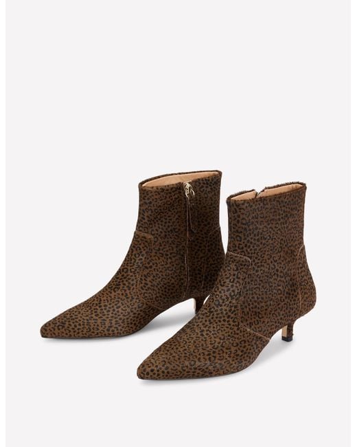 Boden Brown Isobel Kitten Heel Ankle Boots