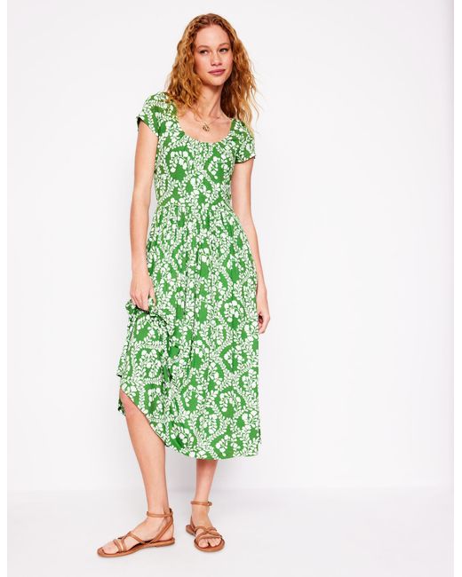 Boden Green Samantha Scoop Jersey Dress