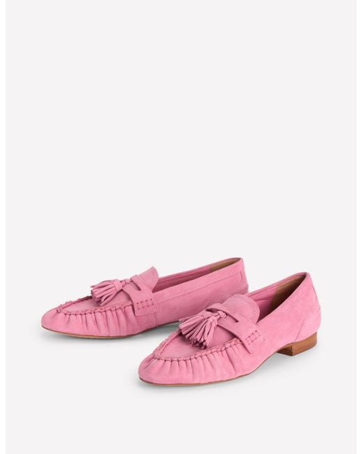Boden Pink Soft Ruched Loafers