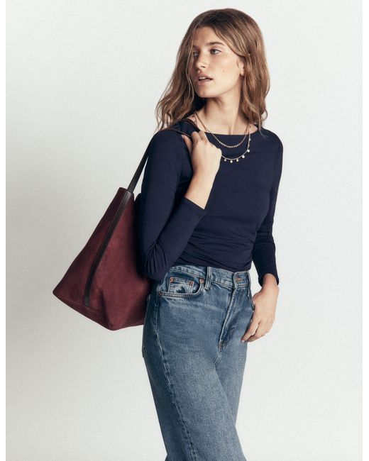 Boden Blue Gathered Detail Long Sleeve