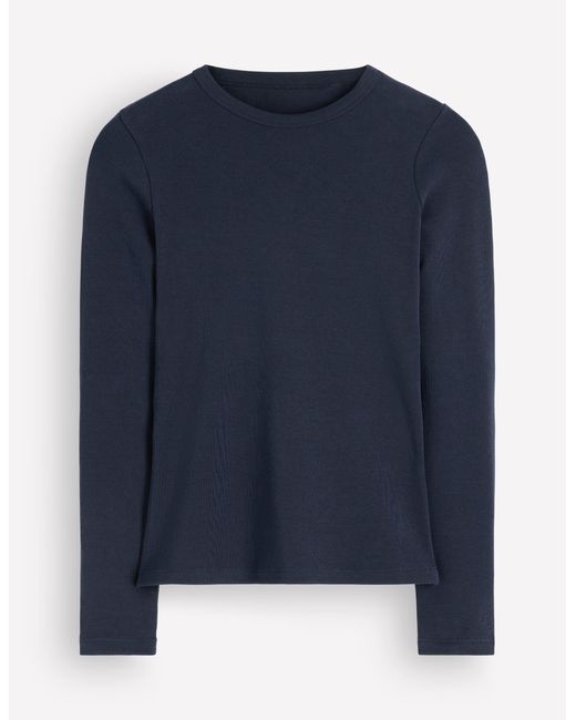 Boden Blue Annie Essential Crew Neck Top