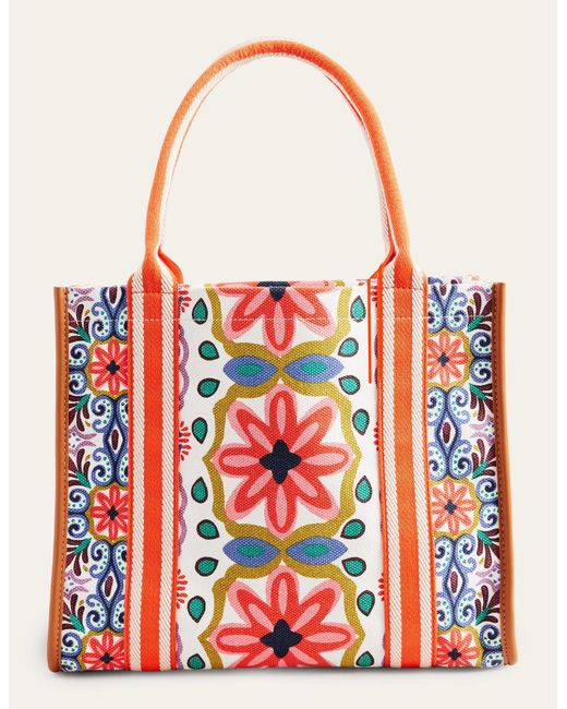 Boden Structured Canvas Tote Bag Tapestry