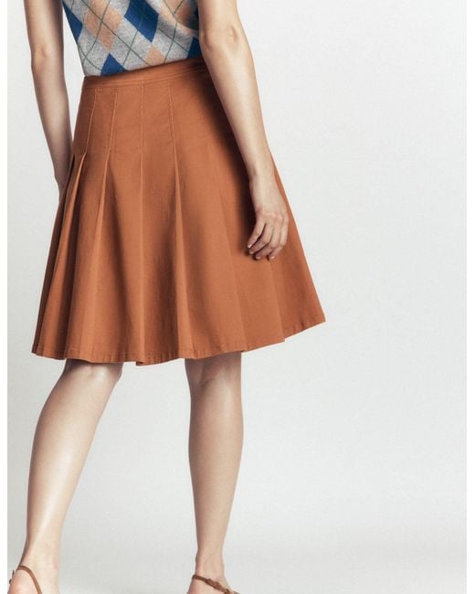 Boden Blue Aya Cotton Skirt