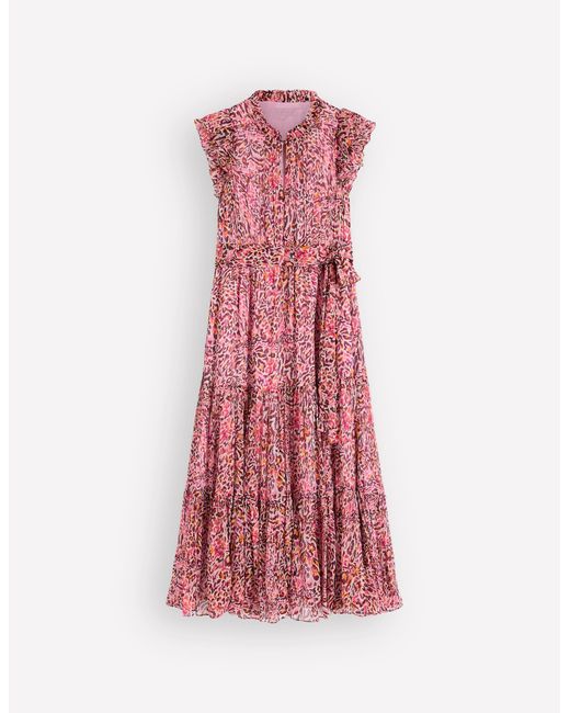 Boden Pink High Neck Sleeveless Dress