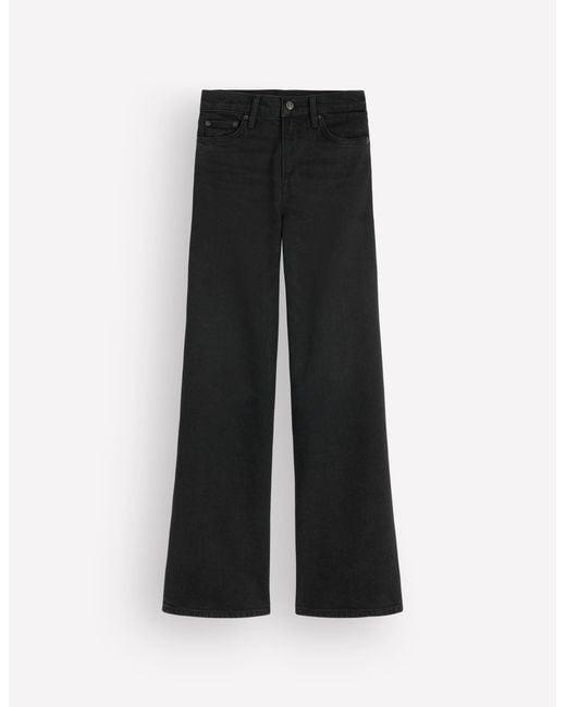 Boden White High Rise Wide Leg Jeans