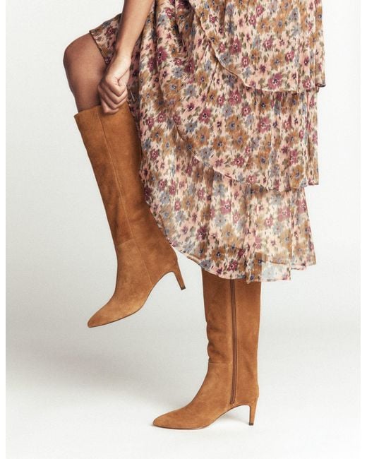 Boden Brown Straight Leg Heeled Boot