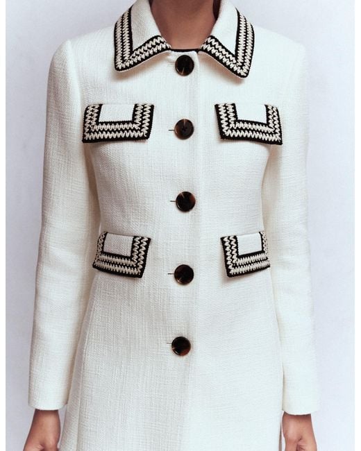 Boden Blue Pocket Detail Coat