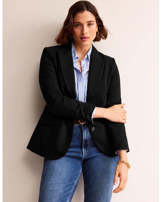 Boden Black Marylebone Ponte Blazer