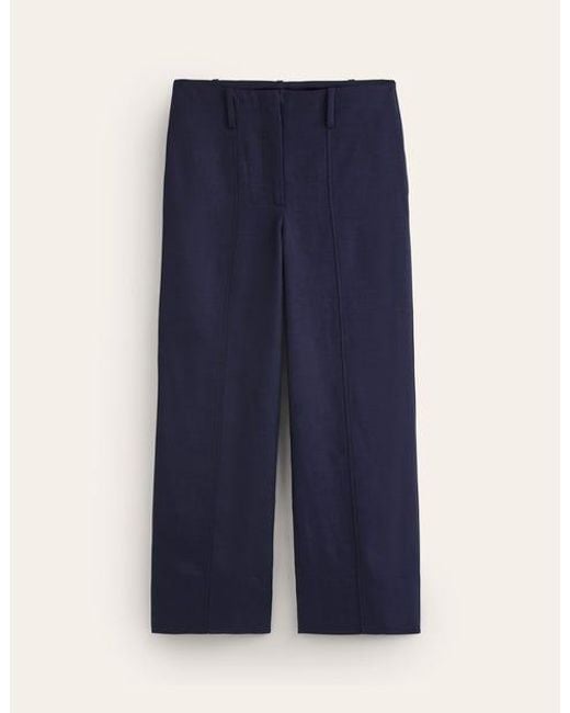 Boden Blue Cropped Twill Pants