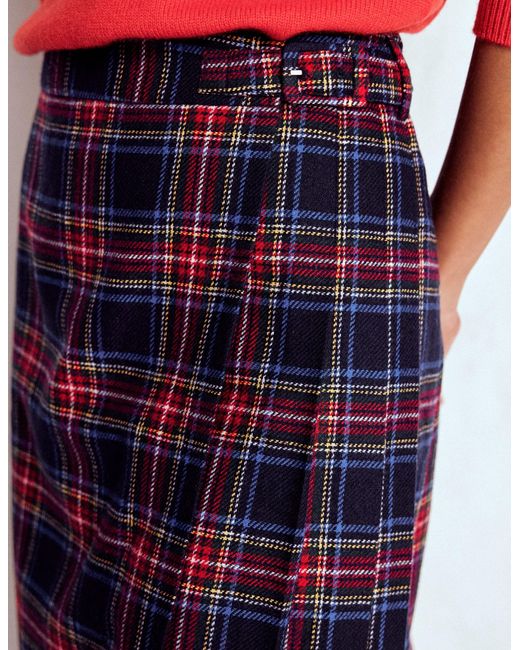 Boden Multicolor Helen Wool Kilt Skirt- And Check