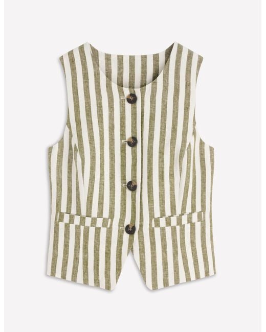 Boden Metallic Linen Waistcoat