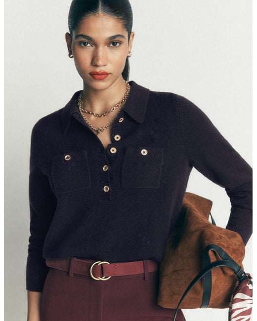 Boden Blue Marianne Merino Wool Jumper
