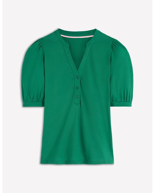 Boden Green Supersoft Short Sleeve Henley