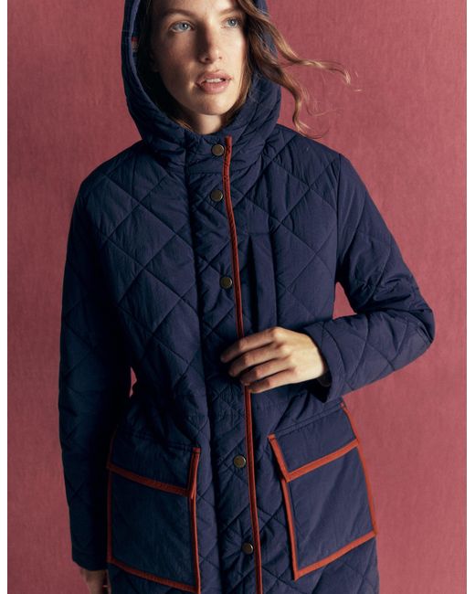 Boden Blue Quilted 4-In-1 Parka