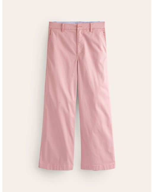 Boden Pink Barnsbury Crop Chino Trousers