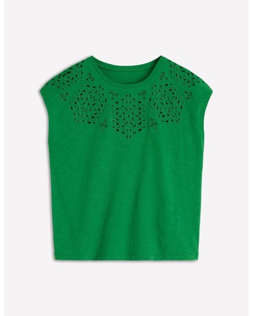 Boden Green Willow Broderie T-Shirt