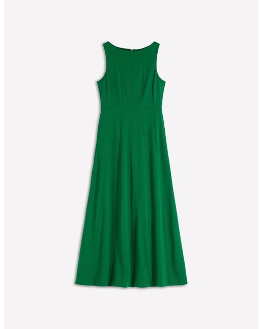 Boden Green Sleeveless Ponte Midi Dress