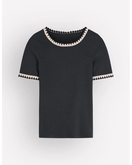 Boden Red Maddie Trim Detail T-Shirt