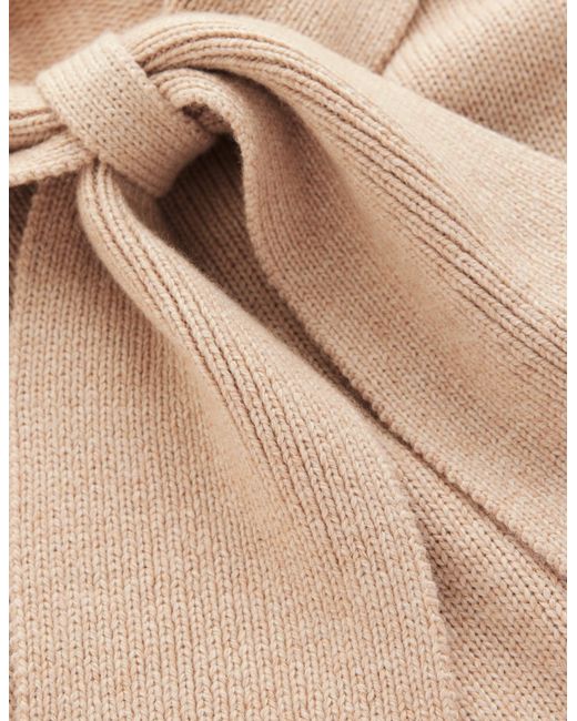 Boden Natural Lydia Tie Neck Knitted Sweater