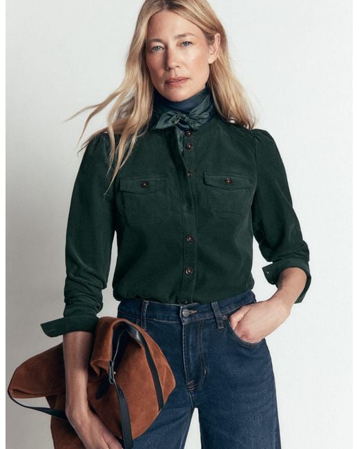 Boden Green Thea Cord Shirt