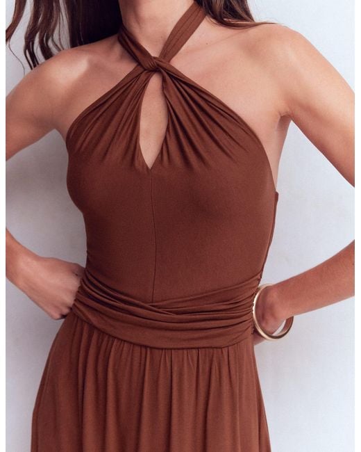 Boden Green Sydney Twist Neck Jersey Dress