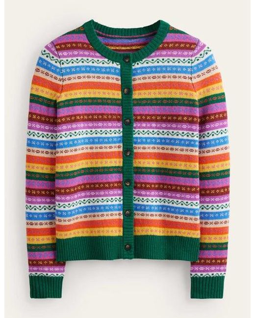 Boden Edie Fair Isle Cardigan Lyst UK